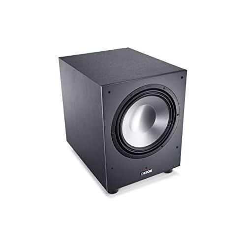  CANTON 31cm Active Bass Reflex Home HiFi Subwoofer with Additional Passive Membrane Black (SUB 12.4)