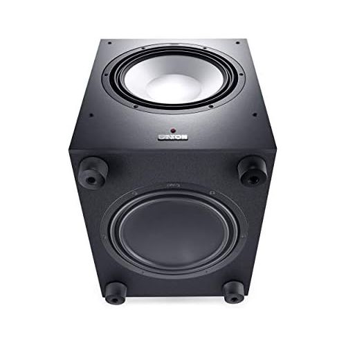  CANTON 31cm Active Bass Reflex Home HiFi Subwoofer with Additional Passive Membrane Black (SUB 12.4)