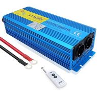 [아마존베스트]-Service-Informationen Cantonape Voltage Converter 2000 W 12 V 230 V Pure Sine Wave Power Inverter with 2 Sockets and LED + LCD Display