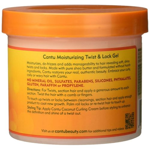  Cantu Shea Butter For Natural Hair Moisturizing Twist & Lock Gel, 13 ounce (Pack of 8)