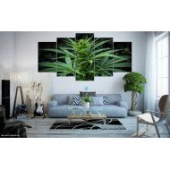 /Canvasstro Green plants weeds canvas print, art home decor wall hanging, multi panel modern decor