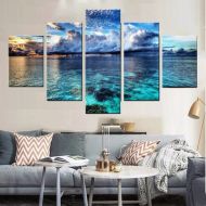 Canvasstro Ocean wall art poster canvas print, art home decor wall hanging, multi panel modern decor