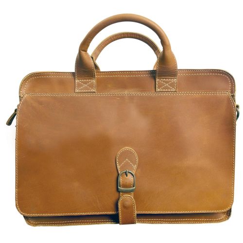  Canyon Outback Texas Canyon 15 Leather Computer Briefcase, Distressed Tan