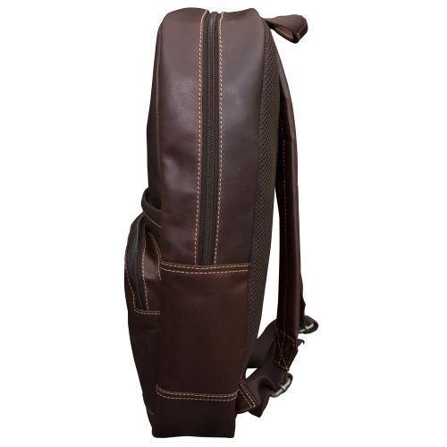  Canyon Outback Leather Goods, Inc. Kannah Canyon 17-inch Leather Backpack with Laptop Compartment, Brandy