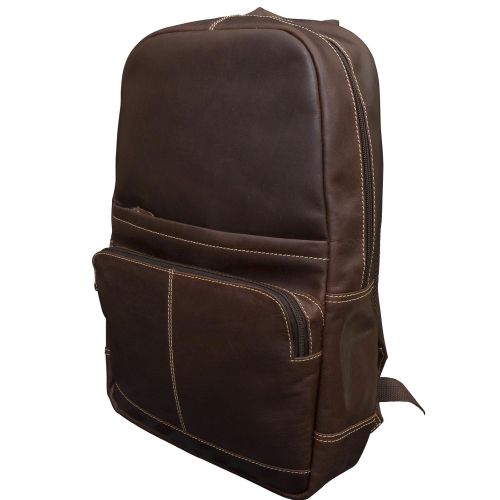  Canyon Outback Leather Goods, Inc. Kannah Canyon 17-inch Leather Backpack with Laptop Compartment, Brandy