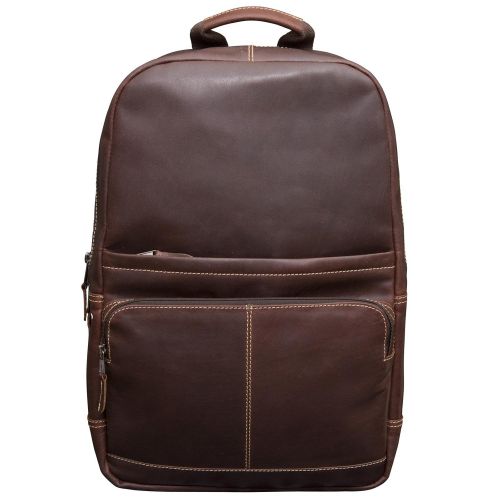  Canyon Outback Leather Goods, Inc. Kannah Canyon 17-inch Leather Backpack with Laptop Compartment, Brandy
