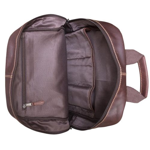  Canyon Outback Leather Goods, Inc. Kannah Canyon 17-inch Leather Backpack with Laptop Compartment, Brandy