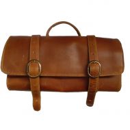 Canyon Outback Leather Goods, Inc. Buffalo Mountain Hanging Leather Toiletry Bag, Distressed Tan