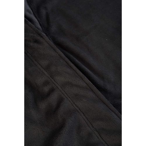  Canyon Rose Cloud 9 Mens Plush Microfiber Spa Robe, Black Sea, ML