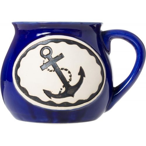  [아마존베스트]Cape Shore Handcrafted Bean Pot Stoneware 16oz Mug, Multiple Styles Available (Anchor)