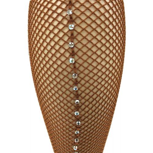  Capezio Swarovski Rhinestones Fishnet Seamed Tights 3400