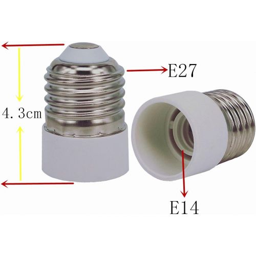  Capolida 6pcs E27 zu E14 Lampe Gluehbirne Basis Sockel Lampenhalter Konverter Adapter fuer Lampe-Wandler, LED-Lampenfassung Adapter