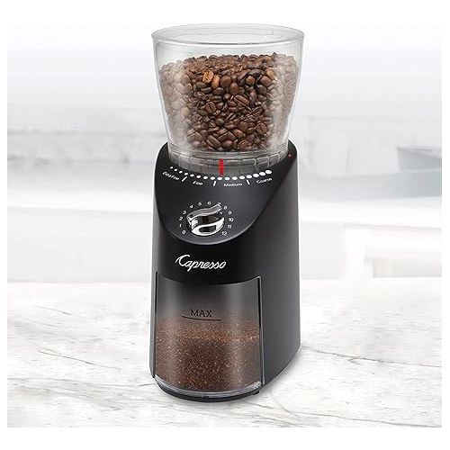  Capresso Infinity Plus Black Conical Burr Grinder