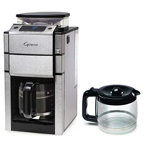  Jura Capresso 487.05 Team Pro Plus 12-Cup Coffee Maker Silver With Extra Glass Carafe, Set, 487.05-4477.01