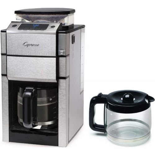  Jura Capresso 487.05 Team Pro Plus 12-Cup Coffee Maker Silver With Extra Glass Carafe, Set, 487.05-4477.01