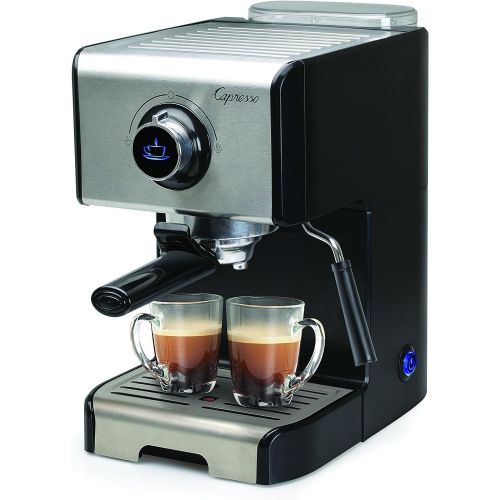  Capresso EC300 Cappuccino Espresso Machine, 42, Stainless Steel/Black