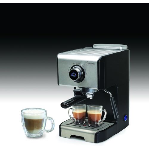  Capresso EC300 Cappuccino Espresso Machine, 42, Stainless Steel/Black