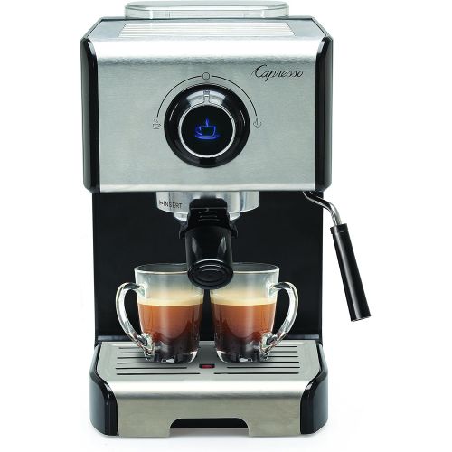  Capresso EC300 Cappuccino Espresso Machine, 42, Stainless Steel/Black