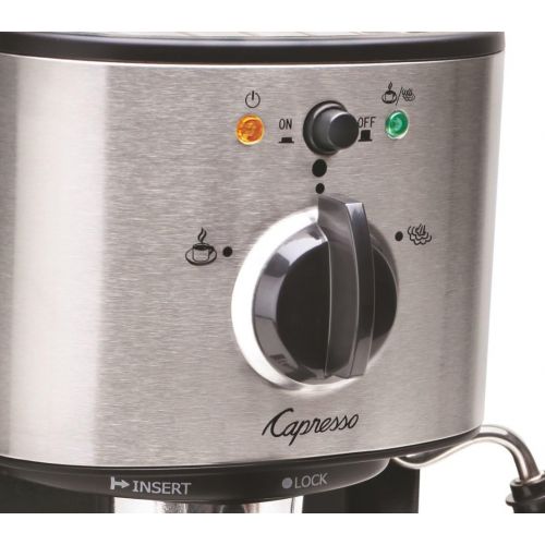  Capresso 116.04 Pump Espresso and Cappuccino Machine EC100, Black and Stainless