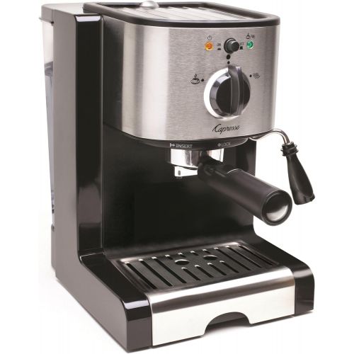  Capresso 116.04 Pump Espresso and Cappuccino Machine EC100, Black and Stainless