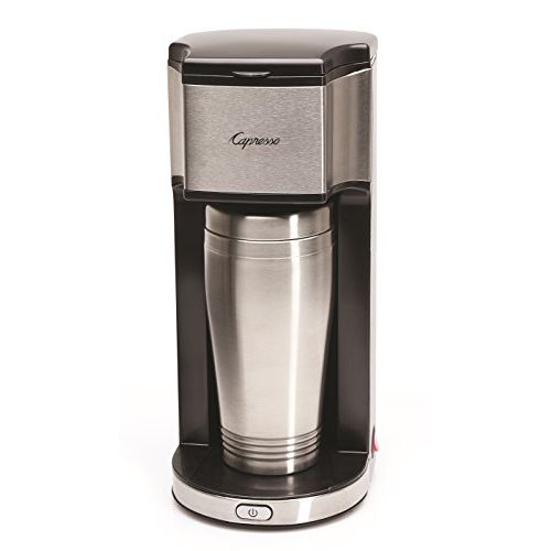  Capresso 425 On-the-Go Personal Coffee Maker, Silver/Black