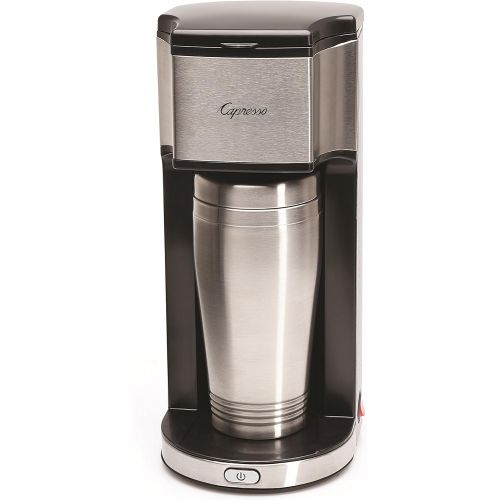  Capresso 425 On-the-Go Personal Coffee Maker, Silver/Black