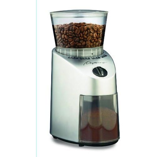  Capresso 560Infinity Conical Burr Grinder, Brushed Silver, 8.5-Ounce