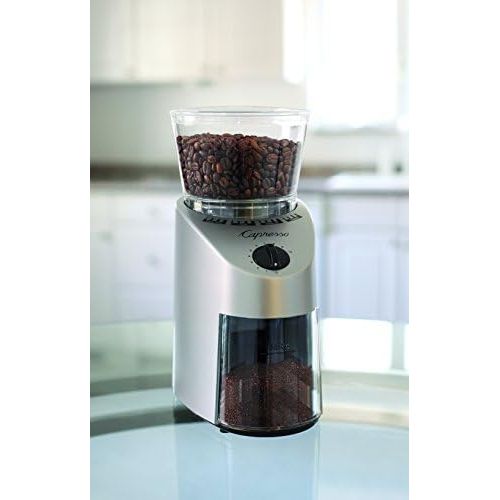  Capresso 560Infinity Conical Burr Grinder, Brushed Silver, 8.5-Ounce