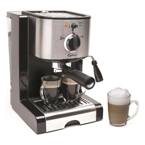  Capresso 116.04 Pump Espresso and Cappuccino Machine EC100, Black and Stainless