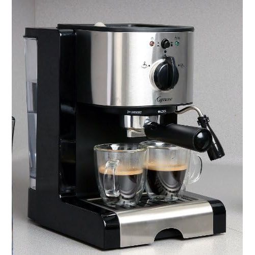  Capresso 116.04 Pump Espresso and Cappuccino Machine EC100, Black and Stainless