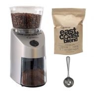 Capresso 56004C Infinity Conical Burr Grinder with East Coast Blend (16oz) Bundle