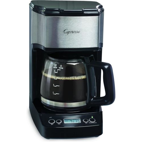  Capresso 5-Cup Mini Drip Coffee Maker, Black and Stainless Steel