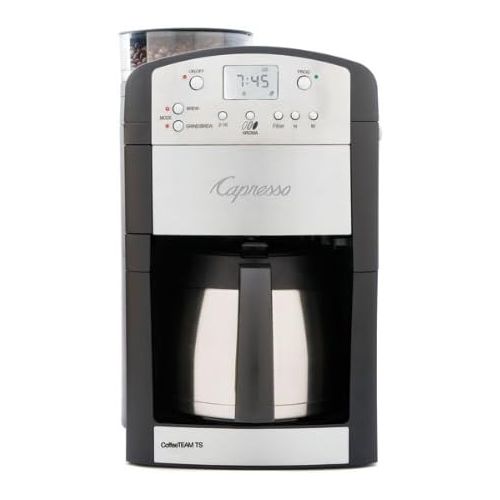  Capresso 465 CoffeeTeam TS 10-Cup Digital Coffeemaker with Conical Burr Grinder and Thermal Carafe
