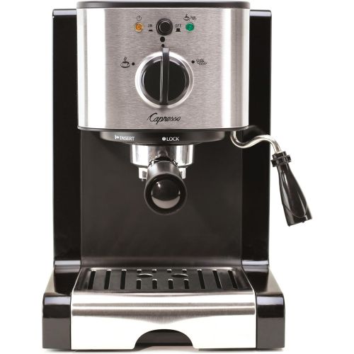  [아마존베스트]Capresso 116.04 Pump Espresso and Cappuccino Machine EC100, Black and Stainless