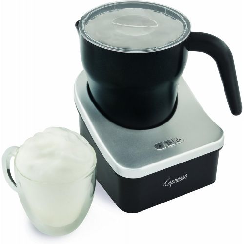  [아마존베스트]Capresso froth Pro Milk Frother for Cappuccino, Espresso, Latte and Hot Chocolate, 7 x 5 x 6, Black/Matte Silver