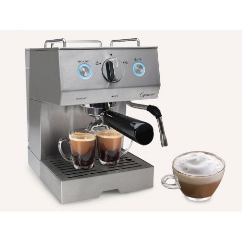  Capresso 125.05 Cafe Pro Espresso Maker, 42 oz, Silver