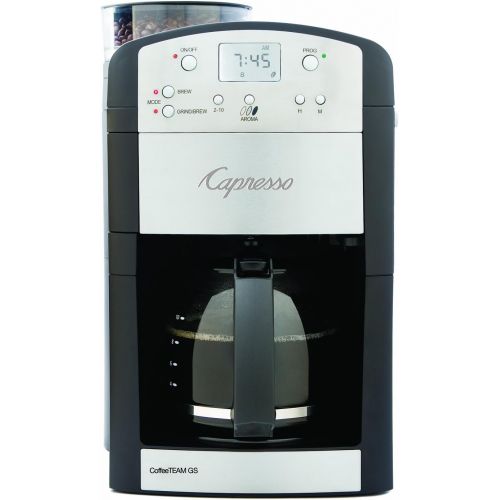  Capresso 464.05 CoffeeTeam GS 10-Cup Digital Coffeemaker with Conical Burr Grinder