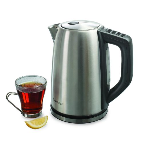  Capresso 278.05 H2O Steel Plus Water Kettle, One Size, Black