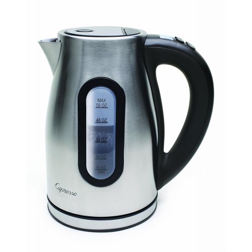  Capresso 276.04 H2O Pro Programmable Cordless Water Kettle, Brushed Stainless Steel