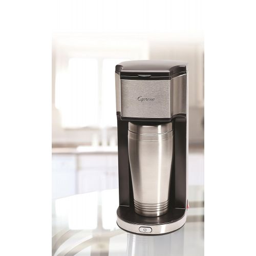  Capresso 425 On-the-Go Personal Coffee Maker, SilverBlack