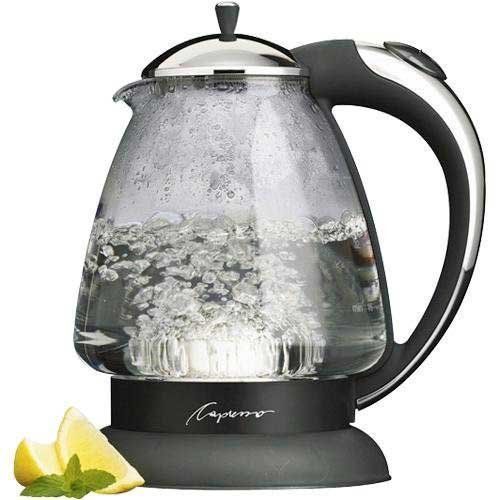  Capresso 259 H2O Plus Glass Water Kettle, Polished Chrome