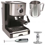 Capresso Pump Espresso & Cappuccino Machine Bundle w/Frother, Pitcher & Tamper