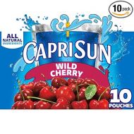 Capri Sun Wild Cherry Naturally Flavored Kids Juice Drink Blend (10 ct Box, 6 fl oz Pouches)