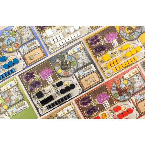 Capstone Games Terra Mystica: Big Box - Contains: Terra Mystica: Base Game, Fire & Ice Expansion, Merchants of The Seas Expansion by Automa Factory. Ages 14+, 1-5 Players, 30 Min P