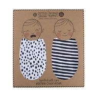 100% Bamboo Muslin Baby Swaddle Set By Captain Silly Pants: Newborn Babies, Soft & Breathable, Hypoallergenic For Sensitive Skin, Durable & Eco-Friendly, Boys & Girls, 48x48, Pebbl