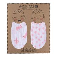 100% Bamboo Muslin Baby Swaddle Set By Captain Silly Pants: Newborns, Soft & Breathable,...