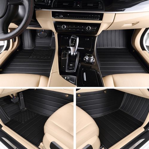  Car Charm Automobile Car Charm Custom Heavy Duty High-Grade Waterproof Leather Car Carpet Double Floor Floor Matsfor Mercedes Benz GLE Class GLE300d 350 350d 400 500 550 GLE 43AMG 450AMG 63AMG (GLE Co