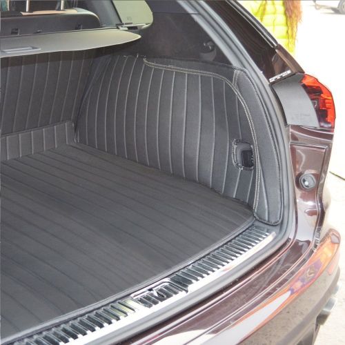  Car Charm Automobile Cargo Mat Full Covered Trunk Mats Cargo Liners Leather Boots Liner Pet Mats for Land Rover LR2 Discovery 3 4 5 Evoque Discovery Sport Range Rover Velar (Discovery Sport, Black with