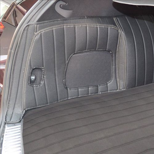  Car Charm Automobile Cargo Mat Full Covered Trunk Mats Cargo Liners Leather Boots Liner Pet Mats for Land Rover LR2 Discovery 3 4 5 Evoque Discovery Sport Range Rover Velar (Discovery Sport, Black with