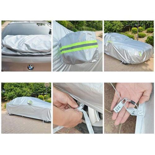  Car Covers GJ, High Density Reverse Lint, Car Umbrella Tent Car Sunshade, with Mirror Pocket,with Anti-UV,Water-Proof, Proof Wind, Snow, for Any All Conditions